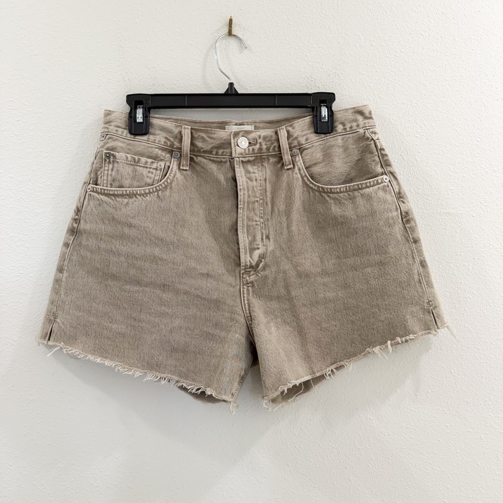 Citizens of Humanity 100% Cotton Marlow High Rise Denim Shorts Frosted Tan 28 - Picture 5 of 9